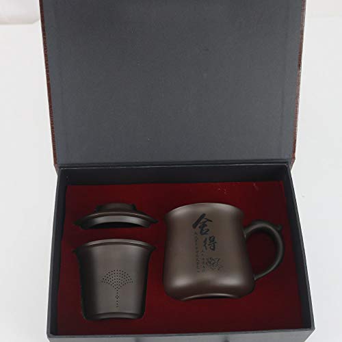 Chinese Tea Cup Set With Infuser Lid,Handmade Portable Clay TeaCup,Ceramic teacup,Coffee Mug Juice Cup,As Holiday Gifts