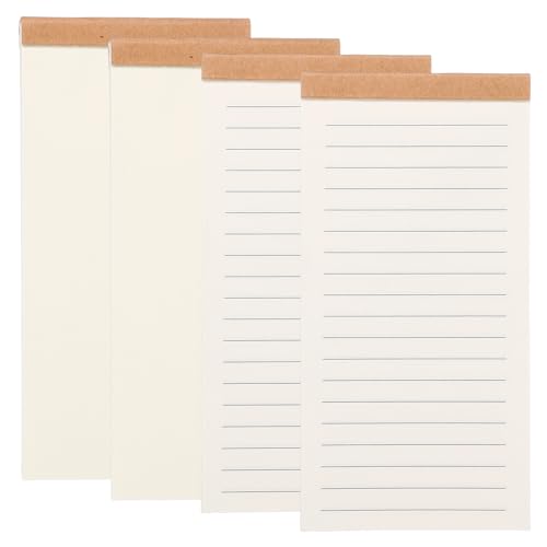 PATIKIL Portable Field Notes, 4 Pcs Small Notepads 50 Sheets Pocket Notebooks Memo Books to Do List Organizer Planner Daily for Work Office Journey, Lined/Blank - style: Lined/Blank