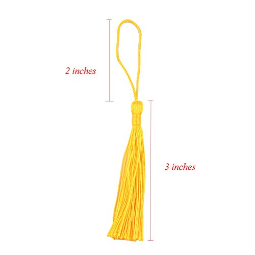 100Pcs 5 Inch Silky Bookmark Tassels for Jewelry, Souvenir(Mixed 2) - color: Mixed2