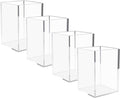 NIUBEE Acrylic Pen Holder for Desk, Clear Pencil Cup Organizer 4 Packs - color: Clear