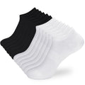 ATBITER 12 Pairs Ankle Socks Womens/Men Thin Low Cut No Show Athletic Socks - color: 12 Pairs 6white+6black, size: Medium