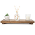 Narrow 17" Acacia Wood Riser Pedestal Stand for Kitchen Counter - size: Narrow:17"x6"