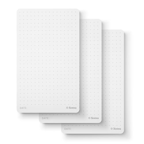Notsu Dot Grid 3x5 Notepad Refills (3 Pack) - color: White