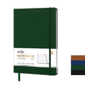 ViVin B5 Hardcover Lined Notebook,6.9x9.8 192 pg College Ruled Leather - color: Dark Green, size: B5
