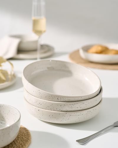 famiware Meteor 33 oz Pasta Bowls Set of 8, Creamy White - color: Creamy White, size: Set of 8