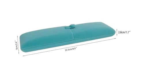 Premium Grade Aqua Velvet Jewelry Necklace Bracelet Watch Box Presentation Packaging Case Pendant - color: Aqua-Pendant Necklace Bracelet Case