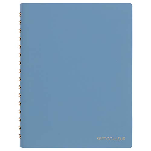 Maruman Septcouleur Spiral Notebook, 200 Pages, A6 3mm Grid, Blue - color: Spirit Blue, size: 5.98" x 4.57"