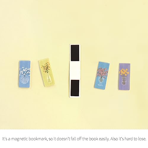 Monolike Magnetic Bookmarks Olivia's Flowers Ver.1, Set of 5 - color: Olivia's Flowers Ver.1