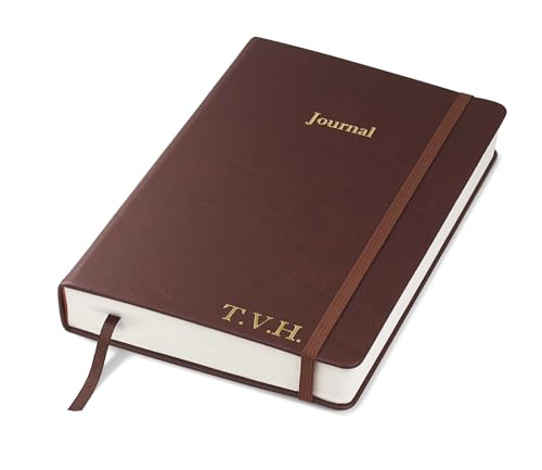 Wykeham's Executive 2026 Undated Daily Journal Planner – Customization Available (Personalized Conker, 8.5"×5.5") - color: Personalized Conker