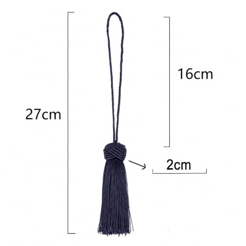 BEL AVENIR 8 Pcs Elegant Polyester Key Tassel Colorful Craft Tassels Charms - color: Navy
