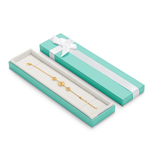 Oirlv Necklace/Bracelet Gift Box,Long Chain Jewelry Display Case(Blue) - size: Bracelet/Necklace/Long chain Box