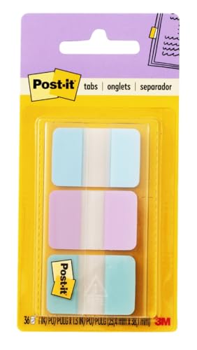 Post-it Pastel Color Tabs, 3 Colors, 3x3 inches, 24-Pack - style: 24 Pack