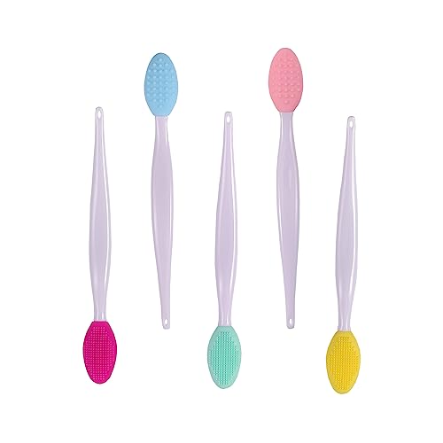 10pcs Silicone Scrub Lip Brush, Double Side Lip Exfoliating, Nose Clean Blackhead Removal Brushes With Lip Exfoliator Scrubber Tool Wash Face Cleansing Brush