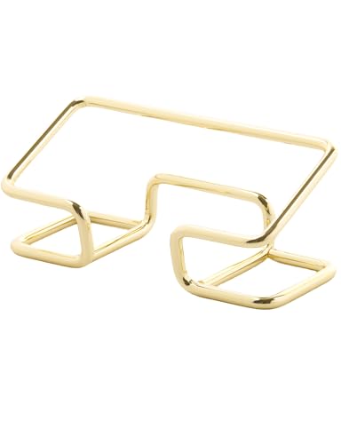 Business Card Holder for Desk, Cute Metal Card Organizers - color: Golden