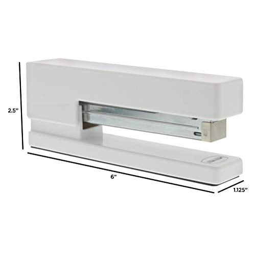 JAM PAPER Modern Desk Stapler - White - Sold Individually - color: White, size: Pack of 1