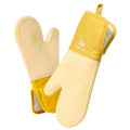 Kitchen Mama UltraShield Silicone Oven Mitts, Yellow - color: Yellow