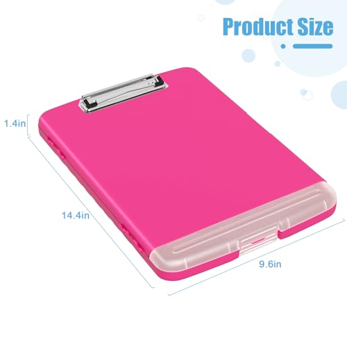 Hongri Clipboard with Storage with Pencil Case, 8.5 x 11 Storage Clip Board - color: Red