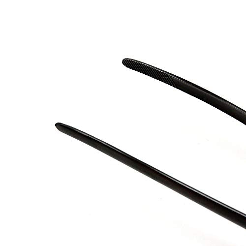 Todai 9.4-Inch Stainless Steel Non-Slip Yakiniku BBQ Tongs (Black)