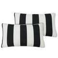 Outdoor Lumbar Pillow Covers 12X20 Inch, No Insert-Black White Stripe - color: Black White Stripe, size: 20"L x 12"W