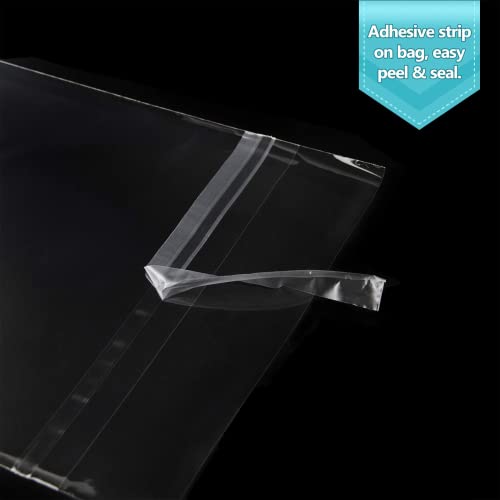 Golden State Art 12x12 Inch Crystal Sealed Clear Plastic Sleeves,100 Pack - size: 12-11/16 x 12-3/8