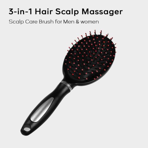 3 in 1Hair Scalp Massager - Oil Applicator Scalp Care Brush, IPX7 Waterproof Electric Head Massager, Portable for Men & Women