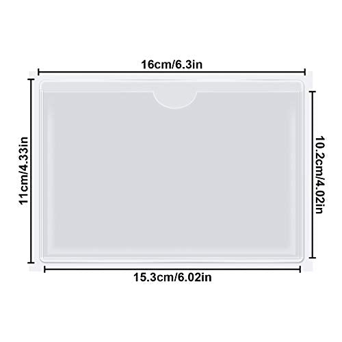 Chinco 30 Pcs Self Adhesive Index Card Pockets Bins,6.3×4.3 Inches - size: 6.3 x 4.3 Inches