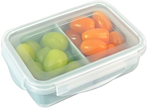 carrotez 2 Compartment Food Container, Green - 2 Cup (480ml) - color: Green, size: 2 Compartment (2 Cup)