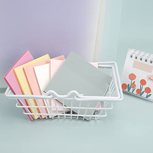 Temiary 6P Transparent Sticky Notes, Clear Waterproof See Through Memo Pad - color: Pastel