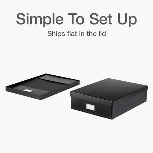 Oxford Keepsake Box, Protective Storage Box, Home and Office Organizer, Photo Storage Box, Souvenir Organizer, Large, 16" x 12" x 4 1/4" (41787) - size: 16" x 12" x 4 1/4"