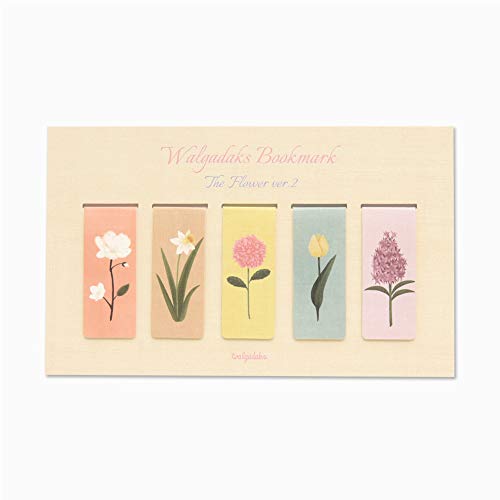 Monolike Magnetic Bookmarks The Flower Ver.2, Set of 5 - color: The Flower Ver.2