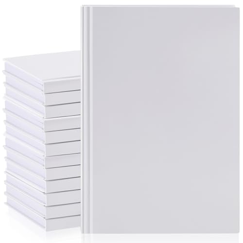 Henoyso 12 Pcs A5 Blank Notebook Journal Hardcover Sketchbook, 8.3 x 5.7 in - color: White, size: 8.3x5.7 Inch