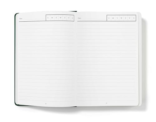 Wykeham's Executive 2026 Undated Daily Journal Planner – Customization Available (Racing Green, 8.5"×5.5") - color: Racing Green