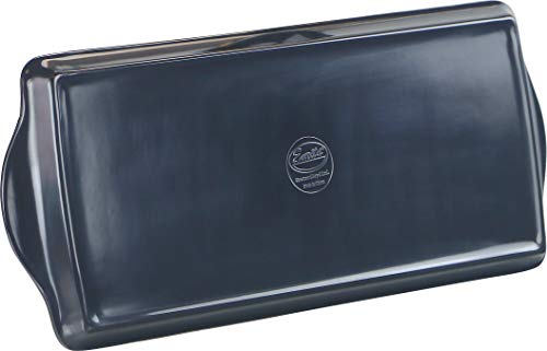 Reston Lloyd Melamine Plastic Tidbit Tray, BPA-Free, Food Safe, Multipurpose Platter Serving Tray, Bathroom/Table Organizer, Charcoal (Pack of 6) - color: Charcoal, size: 14.7" x 6.5" x 0.8" (Pack of 6)
