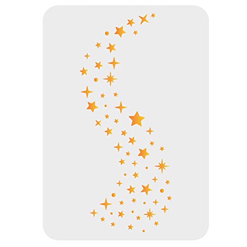 FINGERINSPIRE Galaxy Star Stencil 11.7x8.3 Inch Plastic Template - Reusable Pattern for DIY Home Decor Painting on Wood, Floor, Wall - color: Stars
