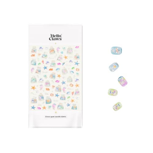 5D Embossed Under The Sea Jelly Fish Nail Art Stickers (to5046) - style: to5046