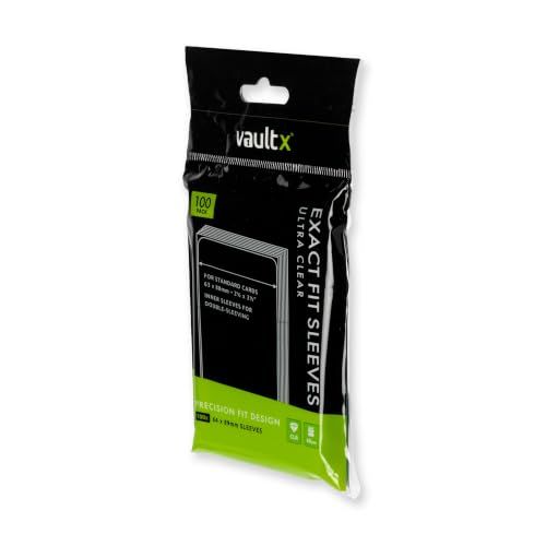 Vault X Exact Fit Inner Sleeves (100 Pack) Clear for Trading Cards - size: Clear 100 Pack