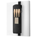 MoKo Elastic Pen Holder for Notebook, Adjustable Zipper Pouch, Black - color: Black
