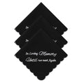GREATEE Black Embroidered Funeral Handkerchiefs for Women Soft Cotton 11" - color: In Loving Memory