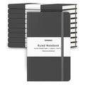 Huhuhero 10 Pack Lined Notebook Journals, College Ruled 5.25"×8.25", Gray - color: Dark Gray, size: 10