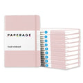 PAPERAGE Lined Journal Notebook, 10 Pack, (Blush), 160 Pages, Medium 5.6 in x 8 in - 100 GSM Thick Paper – Hardcover Journaling Notebook for Work, School & Note Taking - color: Blush, style: G. Lined-10 Pack