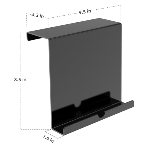 Treadmill Tablet Holder, Exercise Bike Reading Stand, Acrylic Book Holder, Clear Acrylic Stand for Tablet, Magazines and Books, Black（8.5 x 9.5 x 3.3 Inches）