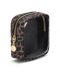 Clear Makeup Bag for Purse, Mini Make Up Bag, Brown Leopard Print - color: Brown Leopard Print