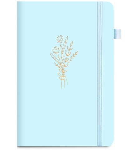 Lined Journal Notebook for Women Cute Leather Notebooks for Writing - color: Blue