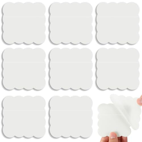 Eaasty 400 Sheets Transparent Sticky Notes 8 Pads Scalloped, Clear White - color: Clear White