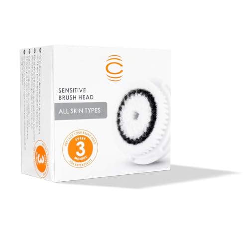 Clarsonic Sensitive Facial Cleansing Brush Head Replacement Compatible with Clarisonic Mia 1, Mia 2, Mia Fit, Alpha Fit, 1 Count