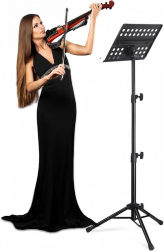 Vekkia 70 - inch Metal Professional Portable Perforated Sheet Music Stand - size: 32-70inch