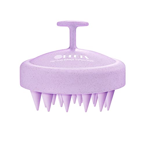 HEETA Scalp Massager Hair Growth Scrubber for Dandruff Removal Hair Care - color: New Purple