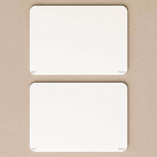 CLEVER SIGNS A5 Dot Grid Notepad – 2 Pack (5.8" x 8.3") – Medium Dotted Memo Desk Pads, Premium Paper with Cardboard Back Support – Mouse Pad Notepad, Ideal for Note-Taking, Planning, Sketching & Journaling