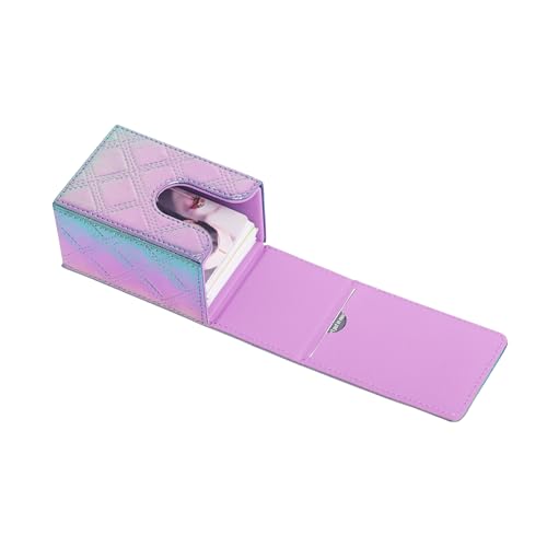 2 x 3 Mini Photo Storage Box for Polaroid Fujifilm Instax Mini 13 12 11 9 8 EVO Instant Film, Picture Frame and Containers, PU Leather. (Blue Purple) - color: Blue Purple