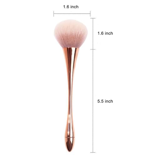 Nail Dust Brush 2 Pcs Set Nail Clearing Brushes Gold & Champagne Color - color: C-2pcs